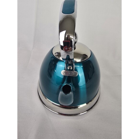 New Wolfgang Puck Petite Tea Kettle Turquoise in Original Box - Picture 2 of 6